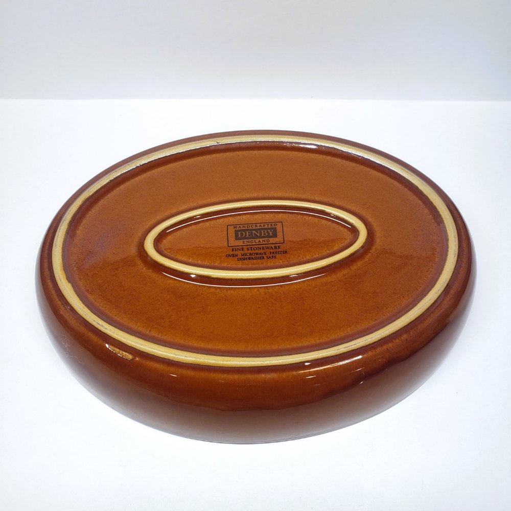 Denby Orchard Large Oval Baking Dish Casserole Baker Pear Fruit Brown 11 x 8.25" - Picture 7 of 8